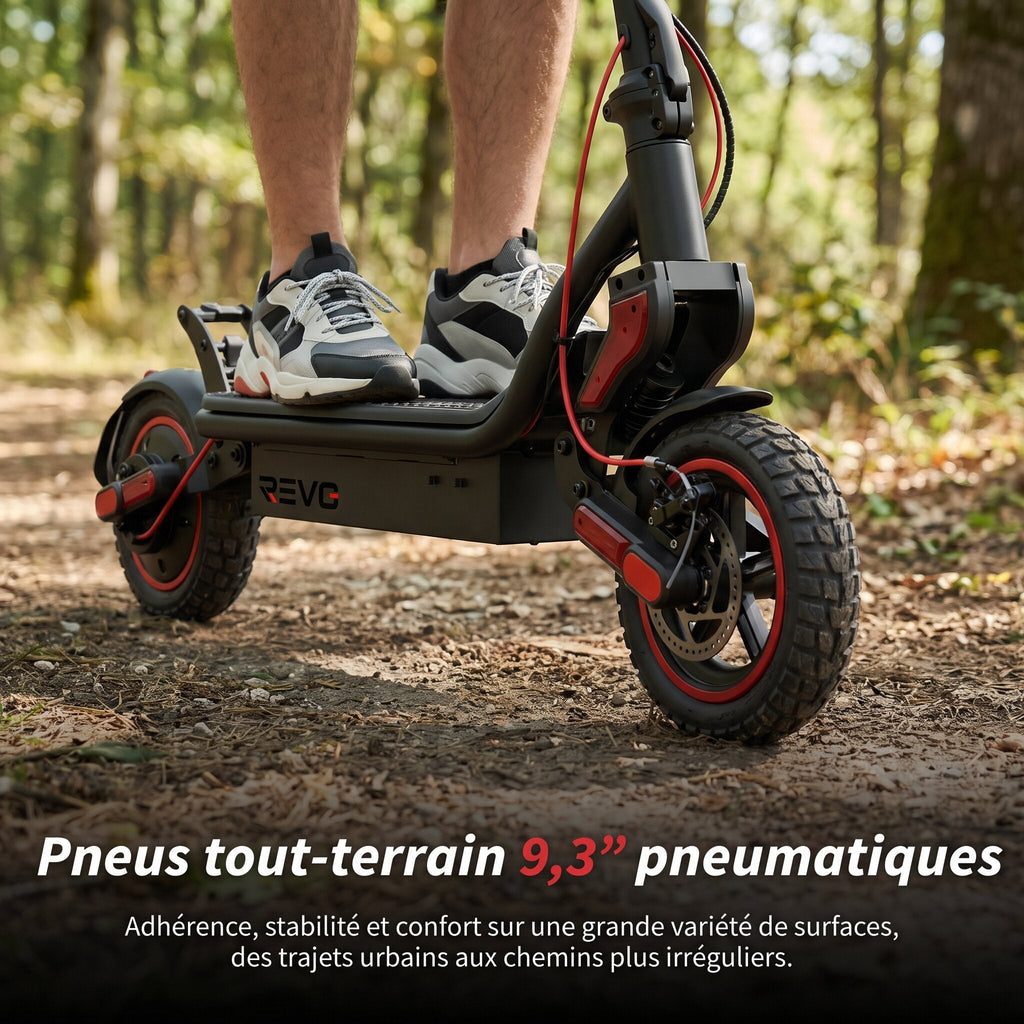 Trottinette Électrique REVO Pulse – 750 W – Autonomie 45 km – Batterie 48 V 14 Ah – Pneus 9,3 – 4 Modes