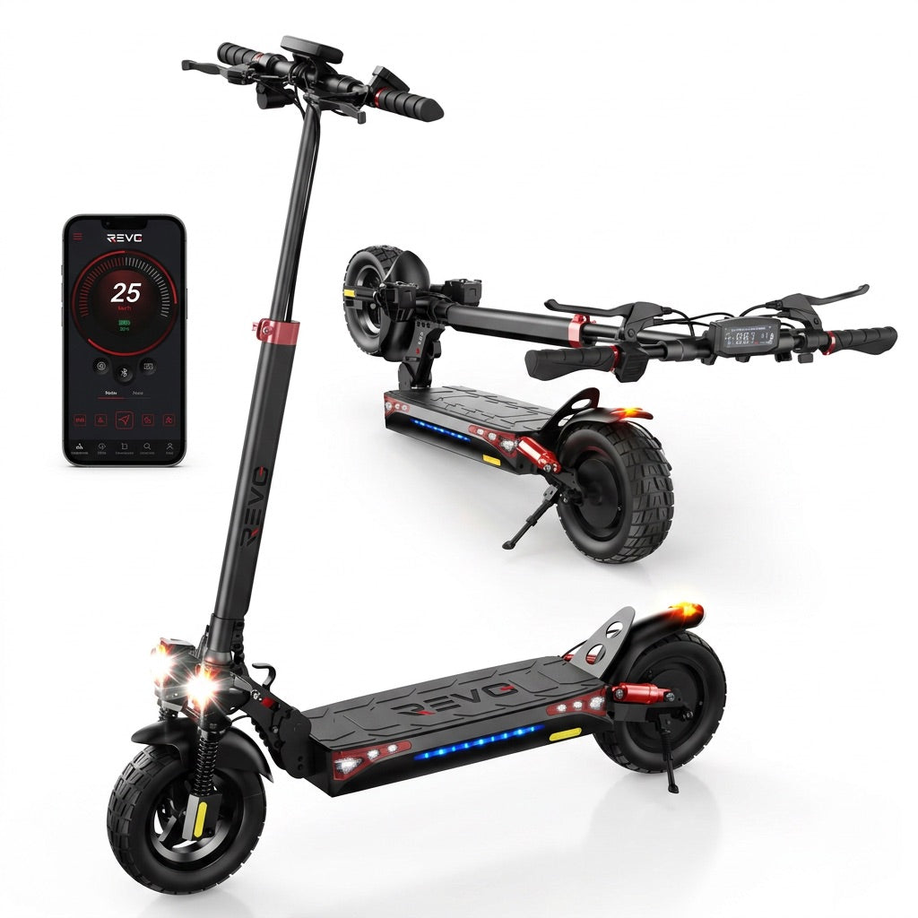 Trottinette Électrique REVO Titan 800 – 800 W – Autonomie 45 km – Batterie 48 V 15 Ah – Pneus Tout-Terrain 10