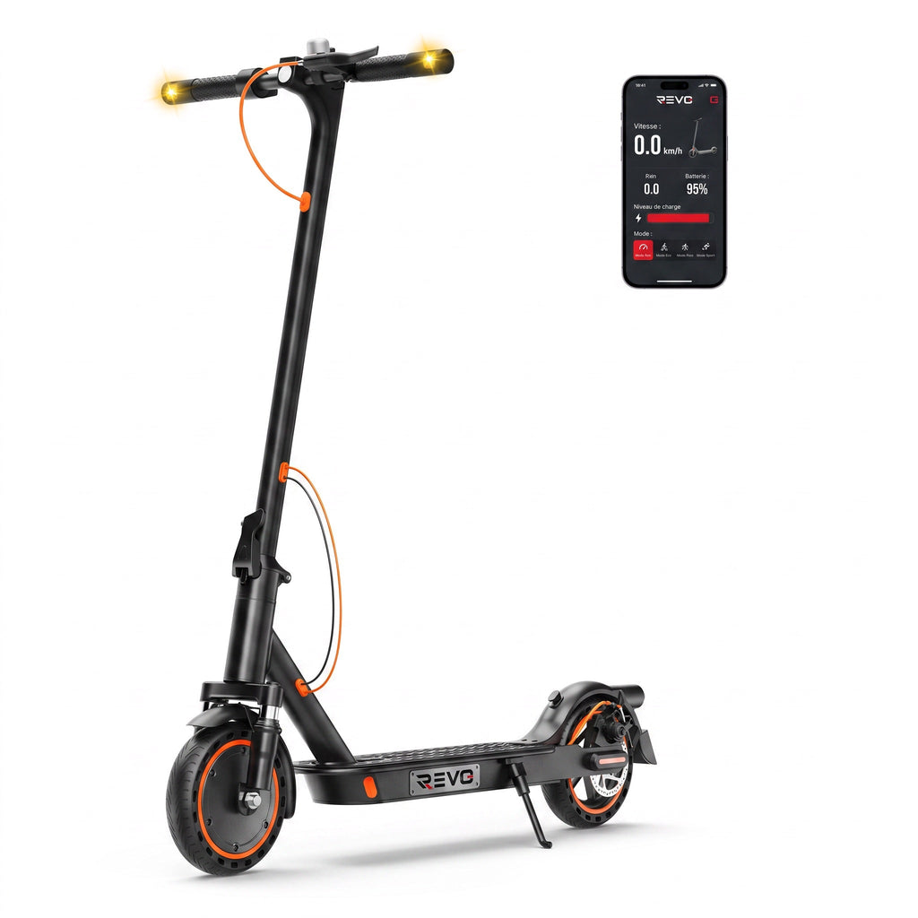 Trottinette Électrique REVO Nova – 350 W (Pointe 650 W) – Autonomie 30-35 km – Batterie 36V 7,8 Ah – Pneus 8,5 Nid d'Abeille