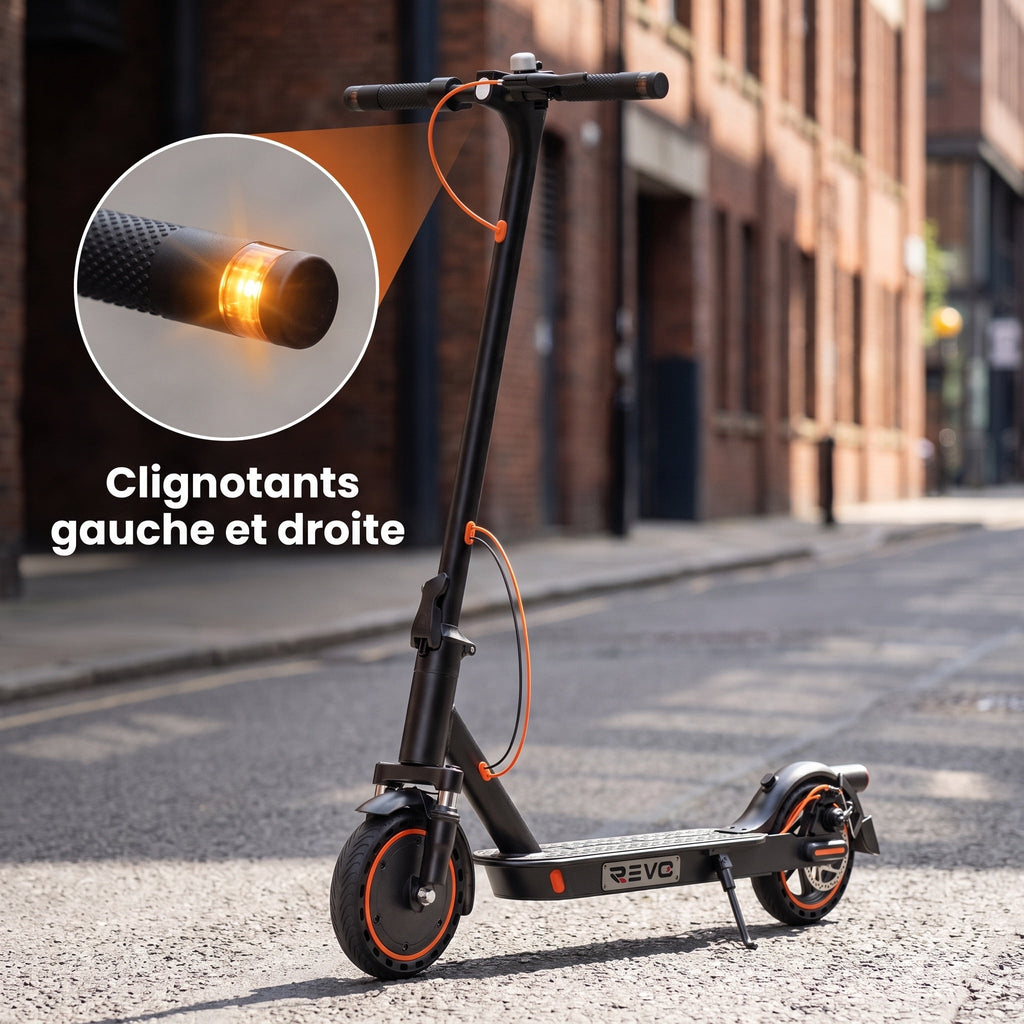Trottinette Électrique REVO Nova – 350 W (Pointe 650 W) – Autonomie 30-35 km – Batterie 36V 7,8 Ah – Pneus 8,5 Nid d'Abeille