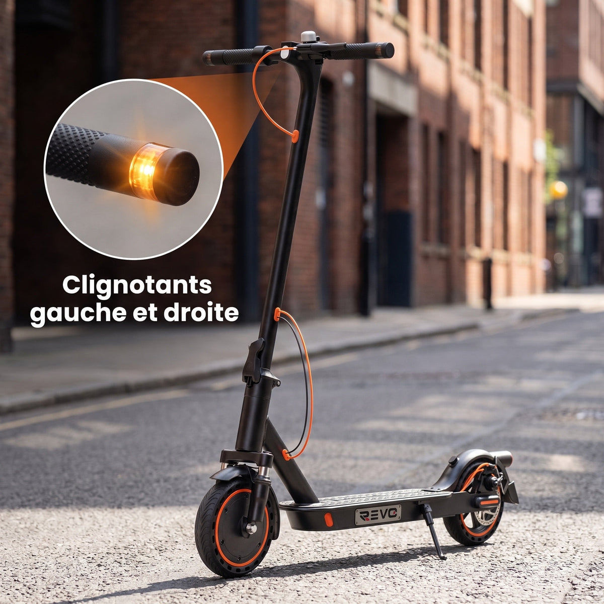Trottinette Électrique REVO Nova – 350 W (Pointe 650 W) – Autonomie 30-35 km – Batterie 36V 7,8 Ah – Pneus 8,5 Nid d'Abeille