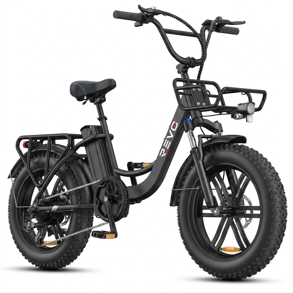 Vélo Électrique Fat Bike REVO Terra Boost – 250 W – Autonomie jusqu’à 126 km – Batterie 48 V 13 Ah – Couple 75 Nm – Pneus 20 x 4