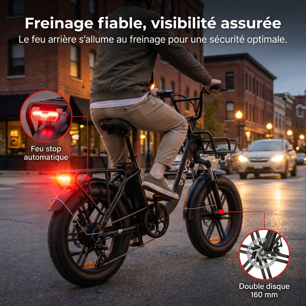 Vélo Électrique Fat Bike REVO Terra Boost – 250 W – Autonomie jusqu’à 126 km – Batterie 48 V 13 Ah – Couple 75 Nm – Pneus 20 x 4